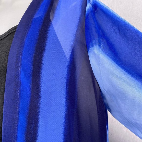 Travelers Collection by Chico's Sheer Blue Kimono - Picture 8 of 9